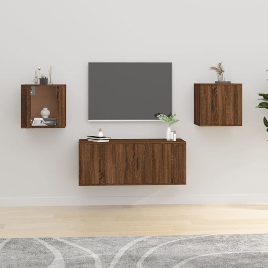 TV overskabe 2 stk Brun eg look 40x34,5x40 cm