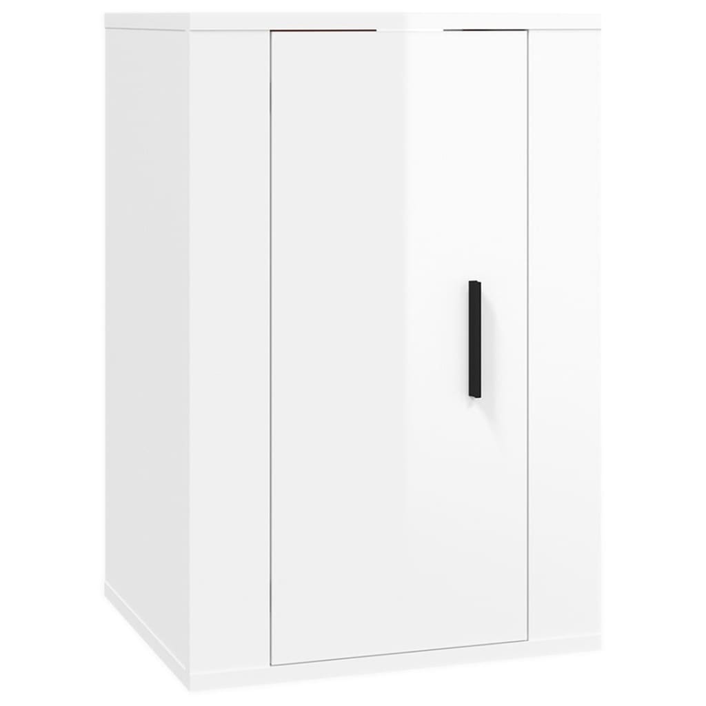 TV overskabe 2 stk Hvid højglans 40x34,5x60 cm