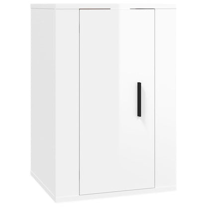 TV overskabe 2 stk Hvid højglans 40x34,5x60 cm