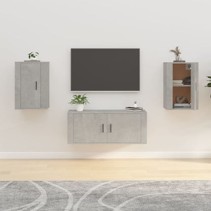 TV overskabe 2 stk Betongrå 40x34,5x60 cm