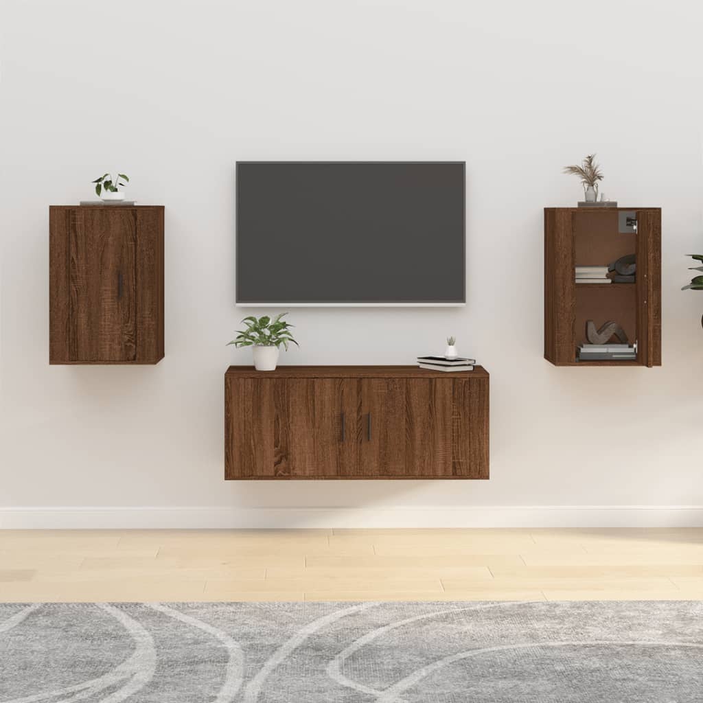 TV overskabe 2 stk Brun eg look 40x34,5x60 cm