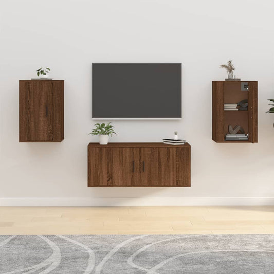 TV overskabe 2 stk Brun eg look 40x34,5x60 cm