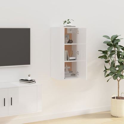 TV overskab hvid højglans 40x34,5x80 cm