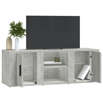 TV-Schrank Betongrau 100x31,5x35 cm Holzwerkstoff
