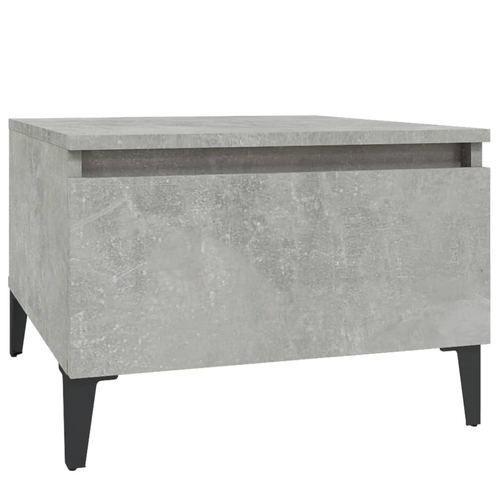 Sidebord betongrå 50x46x35 cm træmateriale