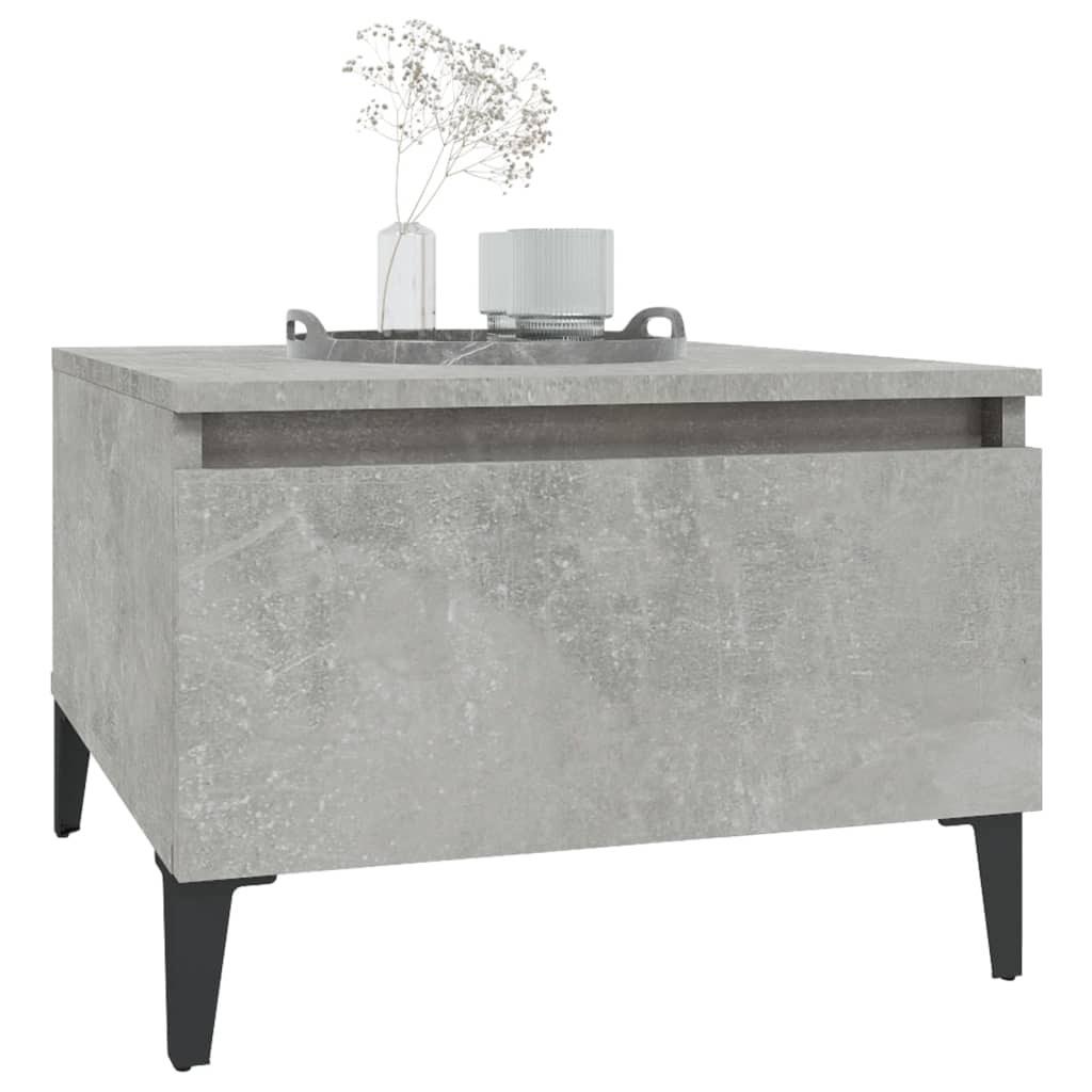 Sidebord betongrå 50x46x35 cm træmateriale