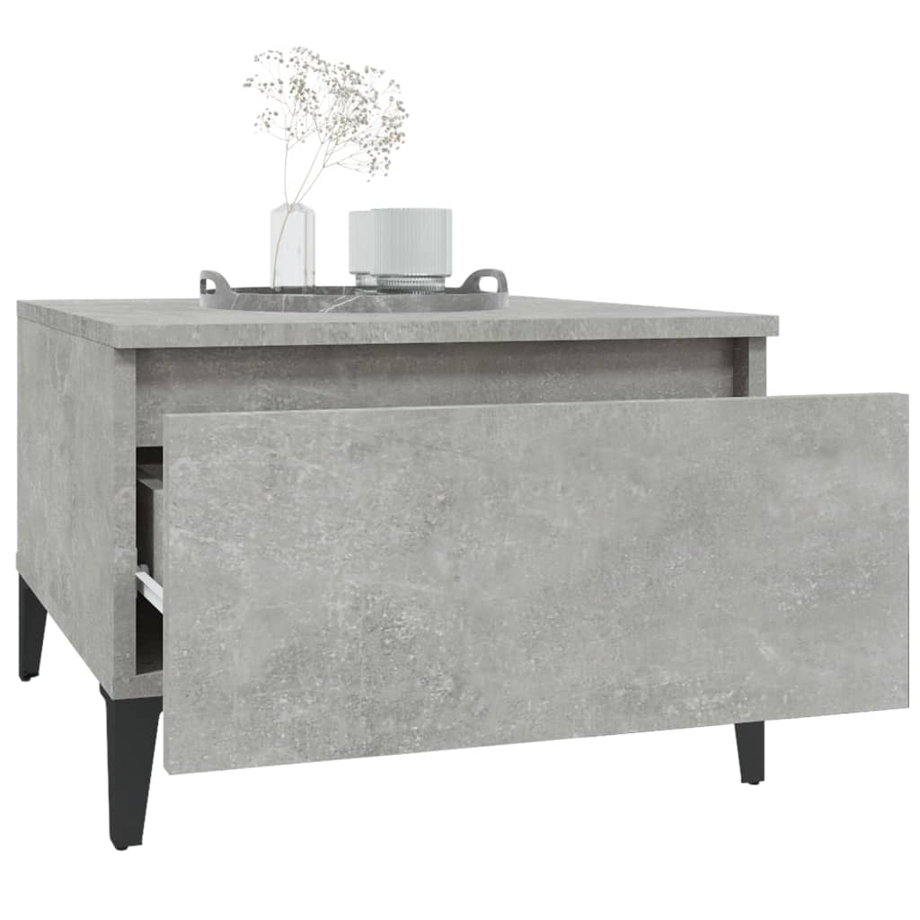 Sidebord betongrå 50x46x35 cm træmateriale