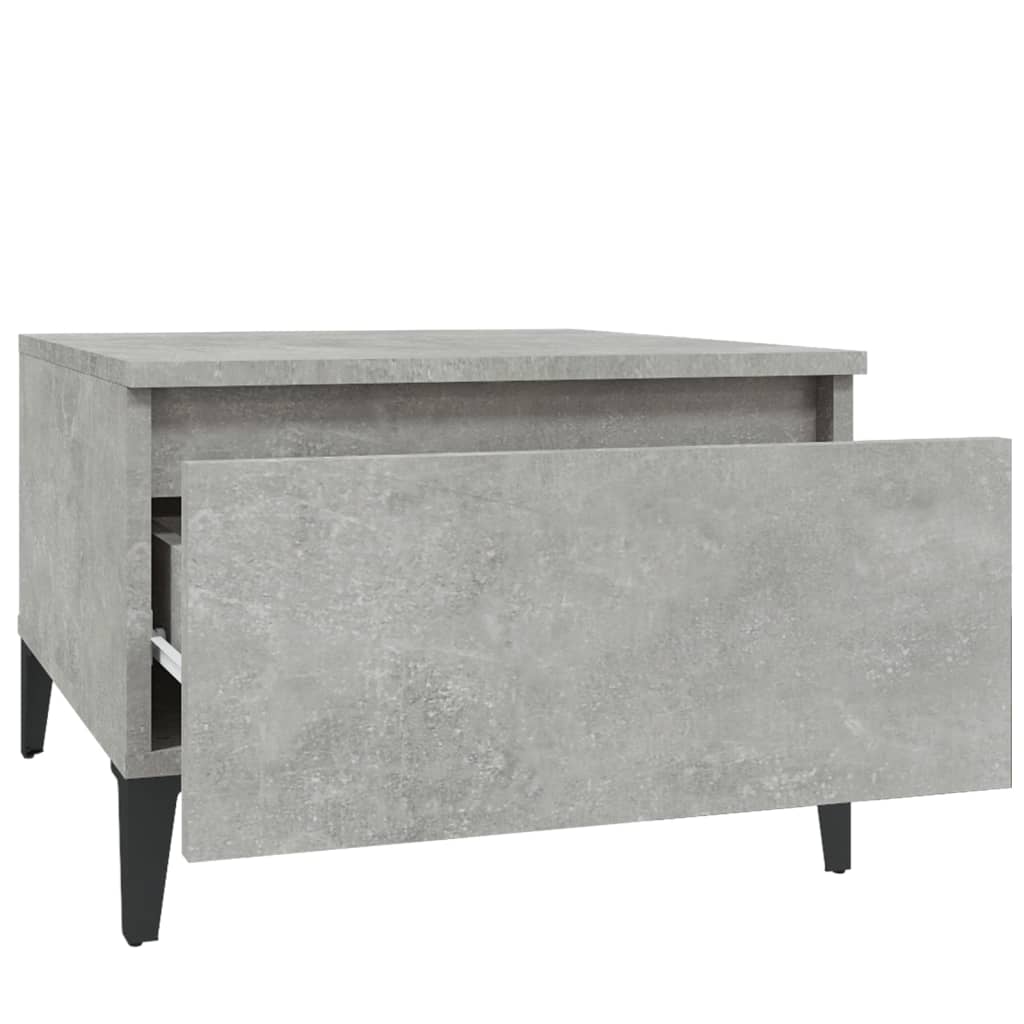 Sidebord betongrå 50x46x35 cm træmateriale