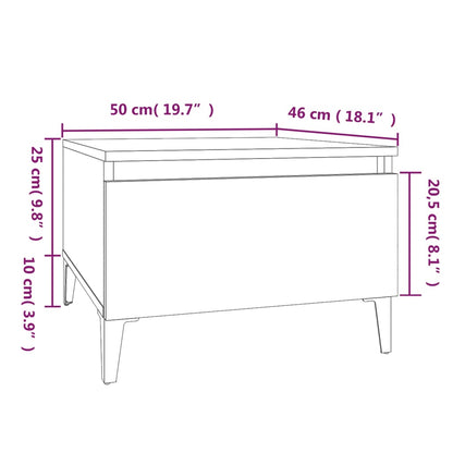 Sidebord betongrå 50x46x35 cm træmateriale