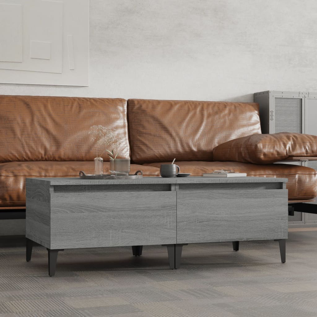 Beistelltische 2 Stk. Grau Sonoma 50x46x35 cm Holzwerkstoff