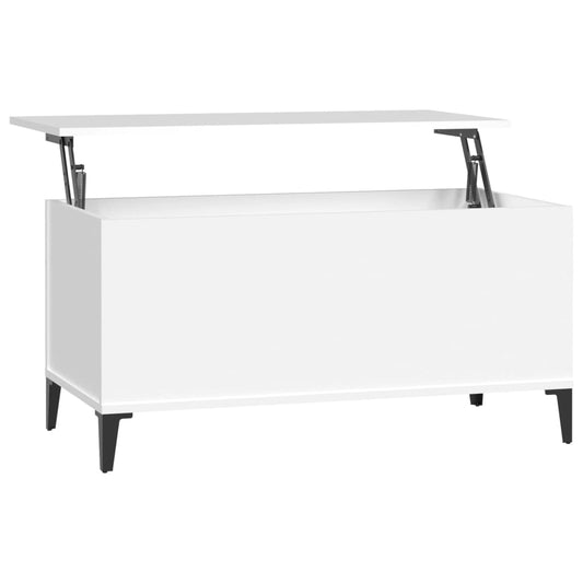 Sofabord Hvid 90x44,5x45 cm Træ Materiale