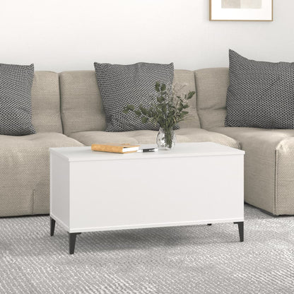 Sofabord Hvid 90x44,5x45 cm Træ Materiale