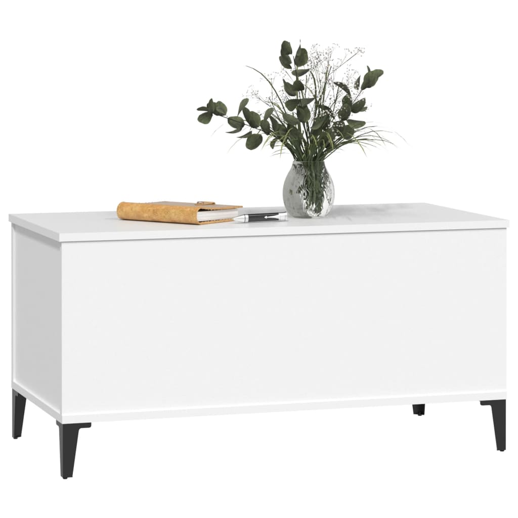 Sofabord Hvid 90x44,5x45 cm Træ Materiale