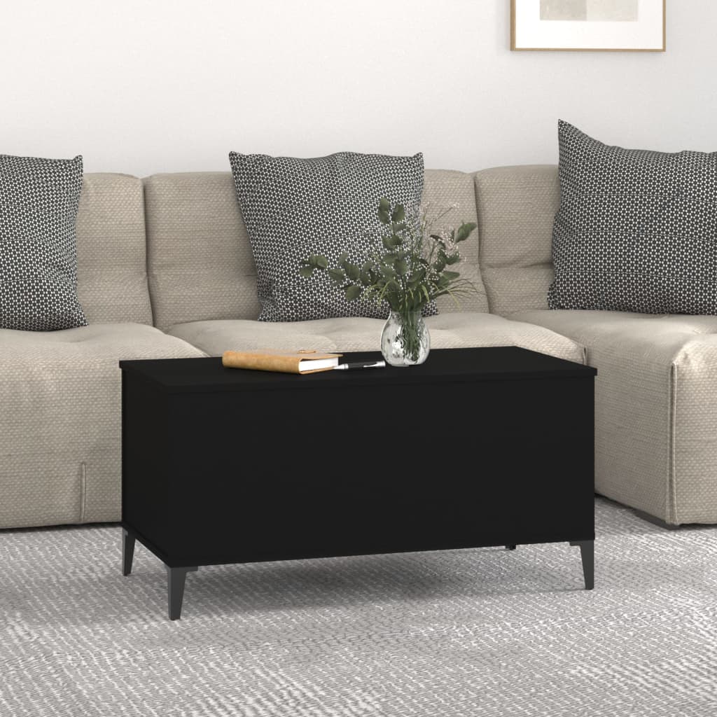 Sofabord Sort 90x44,5x45 cm Træ Materiale