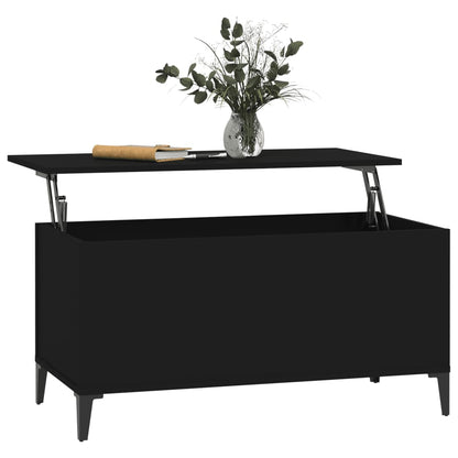 Sofabord Sort 90x44,5x45 cm Træ Materiale