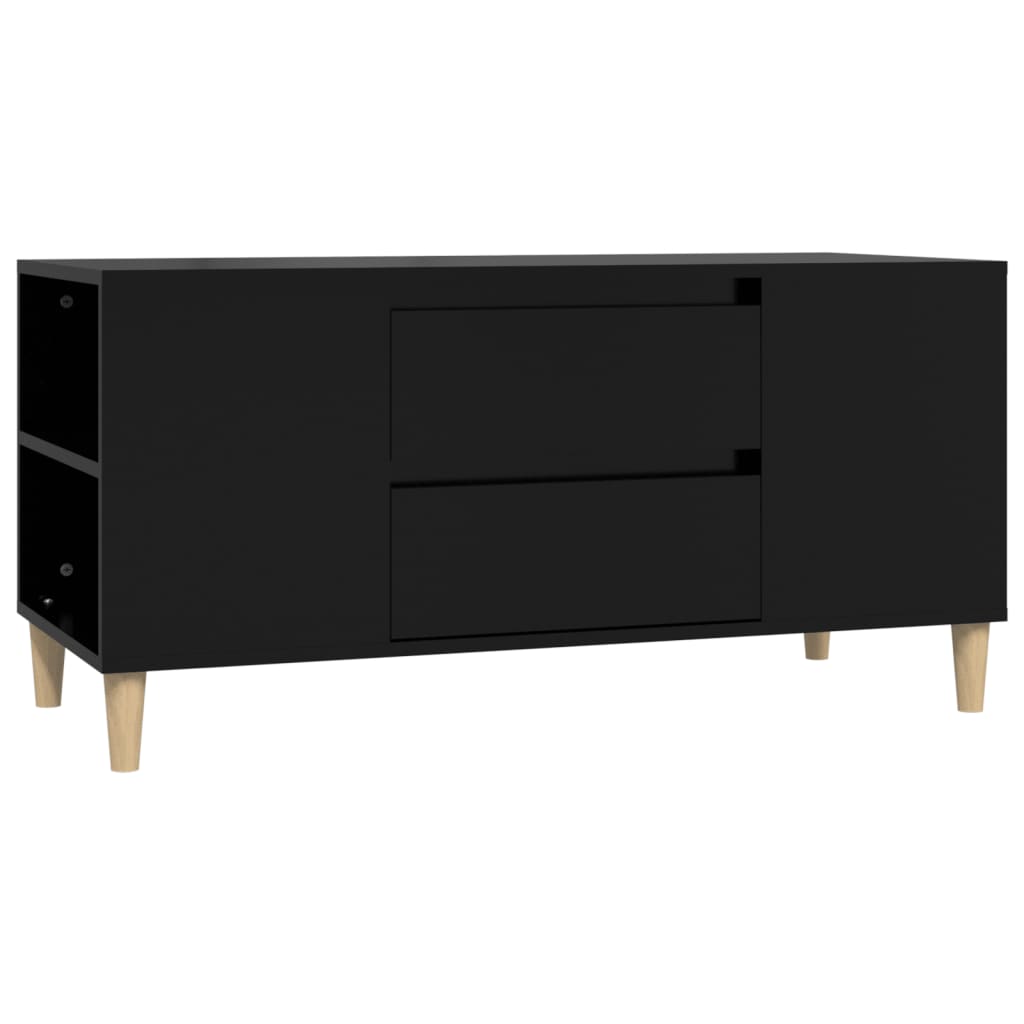 TV-skab Sort 102x44,5x50 cm Træ Materiale