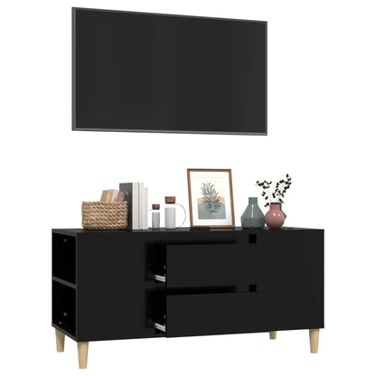 TV-skab Sort 102x44,5x50 cm Træ Materiale