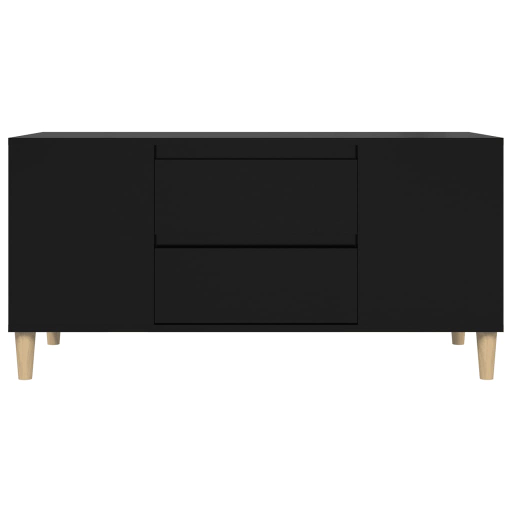 TV-skab Sort 102x44,5x50 cm Træ Materiale