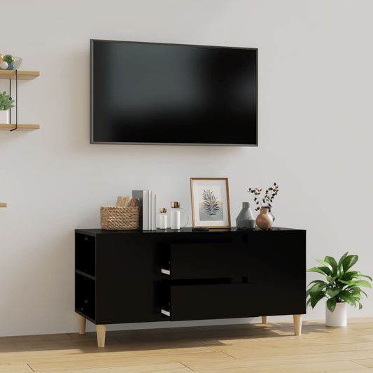 TV-skab Sort 102x44,5x50 cm Træ Materiale