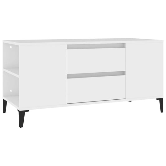 TV-skab Hvid 102x44,5x50 cm Træ Materiale