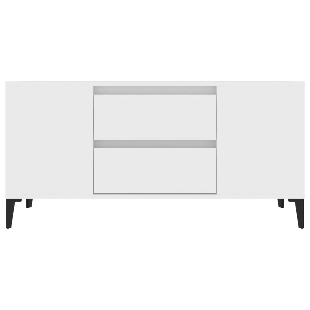 TV-Schrank Weiß 102x44,5x50 cm Holzwerkstoff