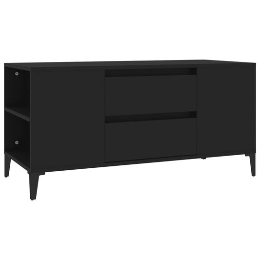 TV-skab Sort 102x44,5x50 cm Træ Materiale