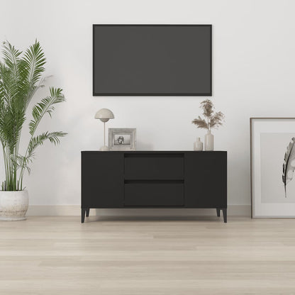 TV-skab Sort 102x44,5x50 cm Træ Materiale