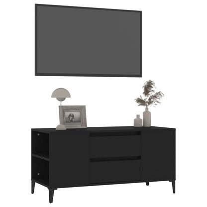 TV-skab Sort 102x44,5x50 cm Træ Materiale