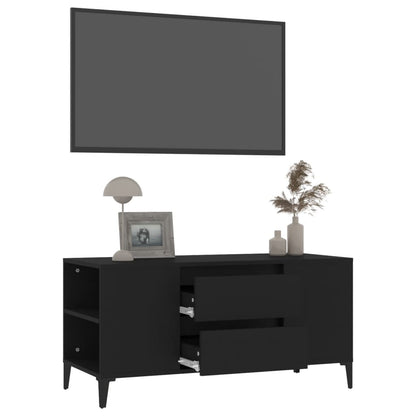 TV-skab Sort 102x44,5x50 cm Træ Materiale
