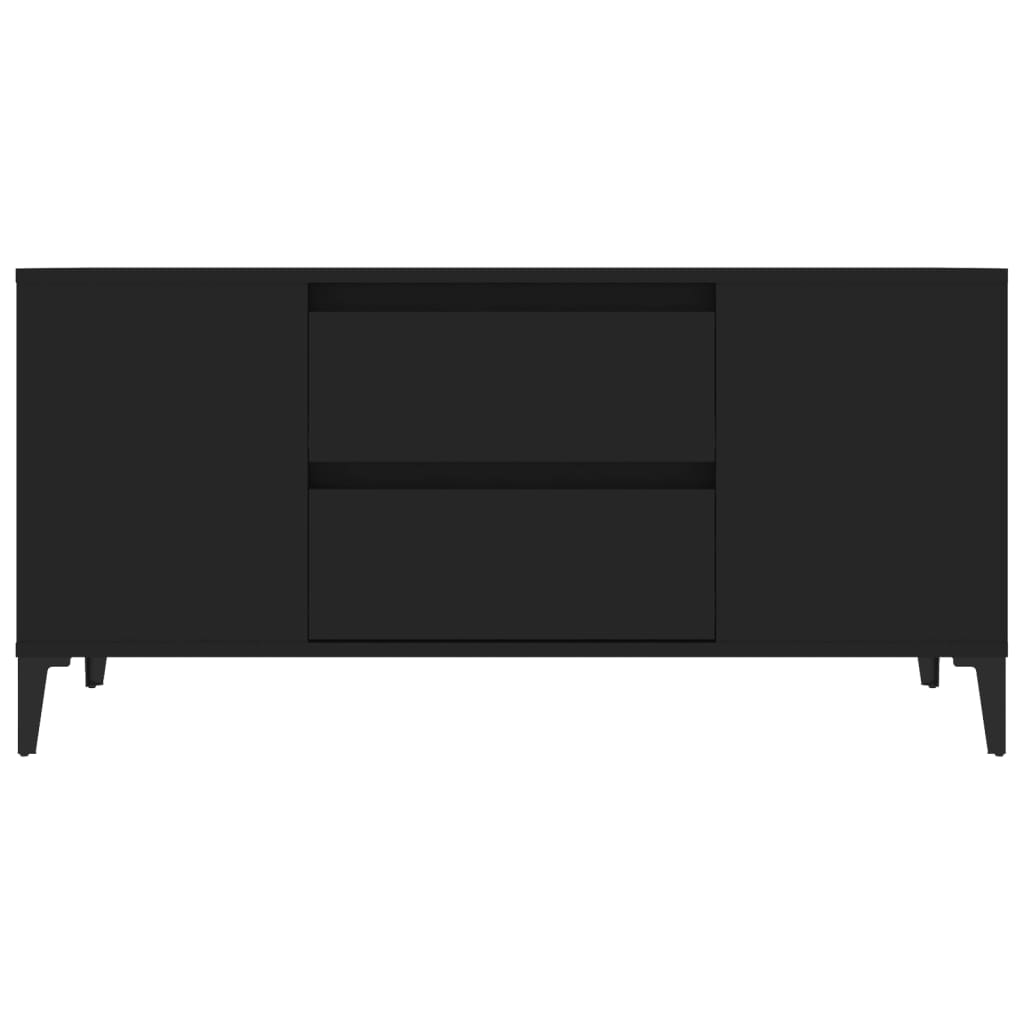 TV-skab Sort 102x44,5x50 cm Træ Materiale