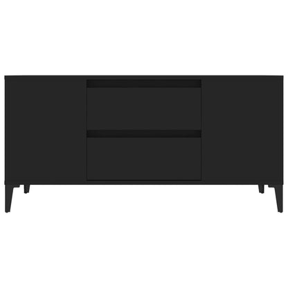 TV-skab Sort 102x44,5x50 cm Træ Materiale