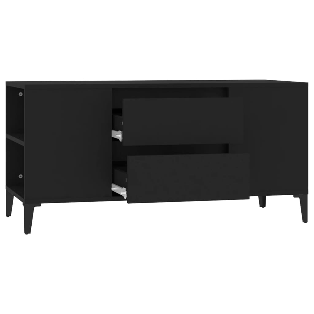 TV-skab Sort 102x44,5x50 cm Træ Materiale