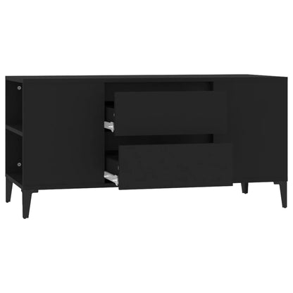 TV-skab Sort 102x44,5x50 cm Træ Materiale
