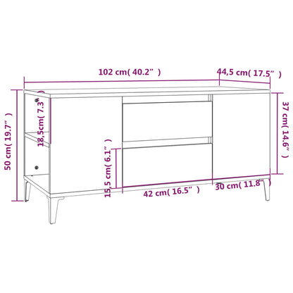 TV-skab Sort 102x44,5x50 cm Træ Materiale
