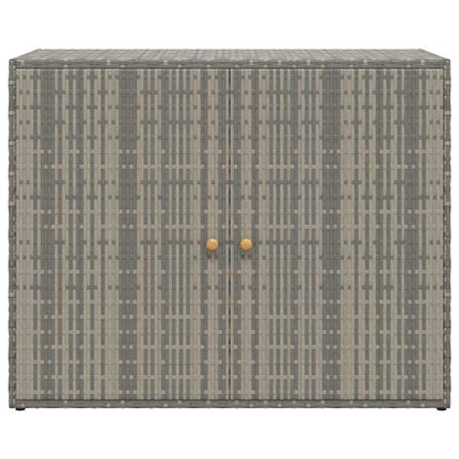 Gartenschrank Grau 100x55,5x80 cm Poly Rattan