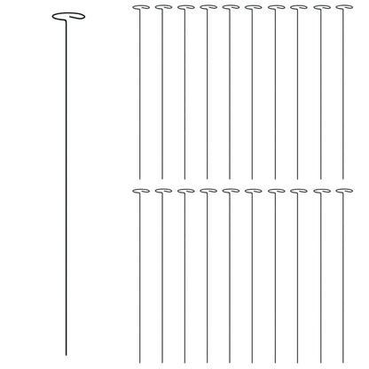 Pflanzenstützen 20 Stk. Dunkelgrün 61 cm Stahl