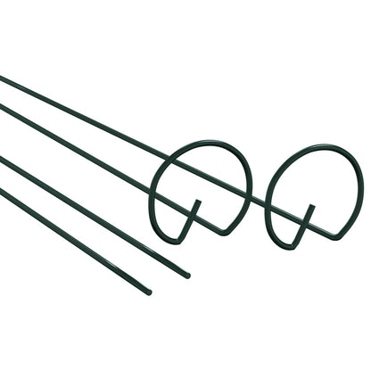 Pflanzenstützen 20 Stk. Dunkelgrün 61 cm Stahl