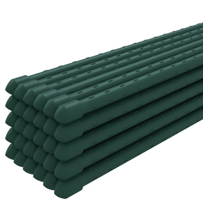 Pflanzenstützen 30 Stk. Grün 115 cm Stahl