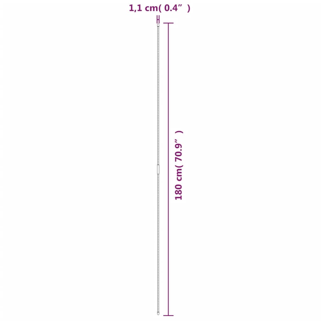 Pflanzenstützen 30 Stk. Grün 180 cm Stahl