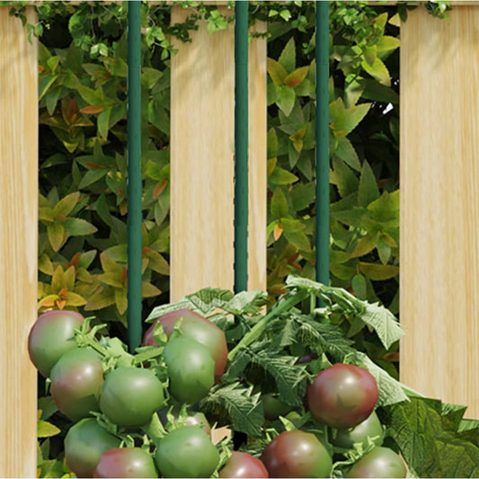 Pflanzenstützen 30 Stk. Grün 180 cm Stahl