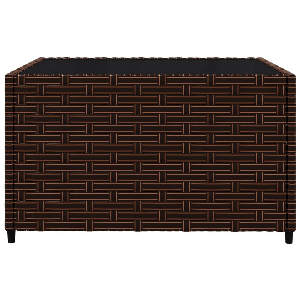 3-tlg. Garten-Lounge-Set mit Kissen Braun Poly Rattan