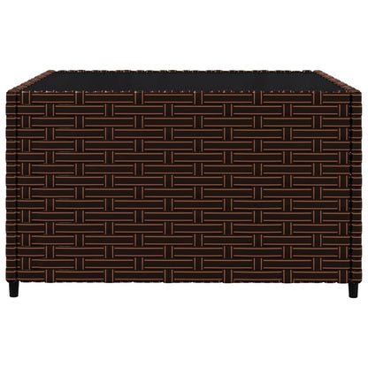 3-tlg. Garten-Lounge-Set mit Kissen Braun Poly Rattan