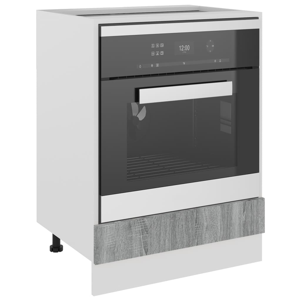 Herdumbauschrank Lyon Grau Sonoma 60x46x81,5 cm Holzwerkstoff
