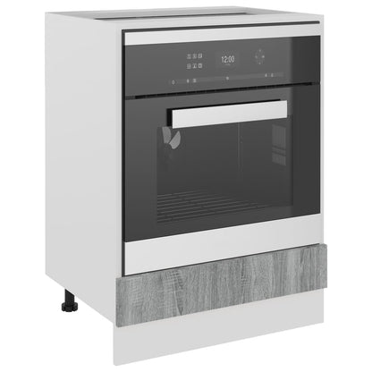 Herdumbauschrank Lyon Grau Sonoma 60x46x81,5 cm Holzwerkstoff
