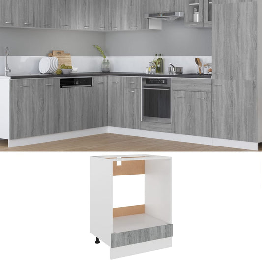 Herdumbauschrank Lyon Grau Sonoma 60x46x81,5 cm Holzwerkstoff