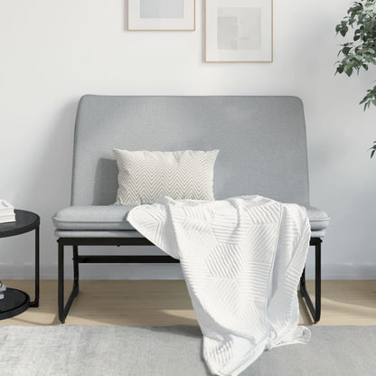 Sitzbank Hellgrau 100x75x76 cm Stoff