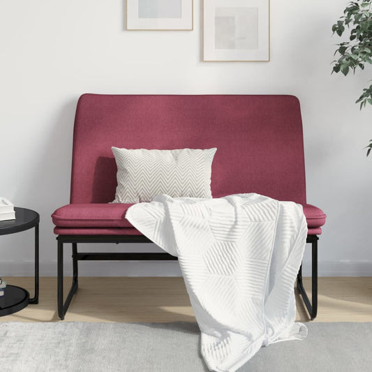 Sitzbank Weinrot 100x75x76 cm Stoff