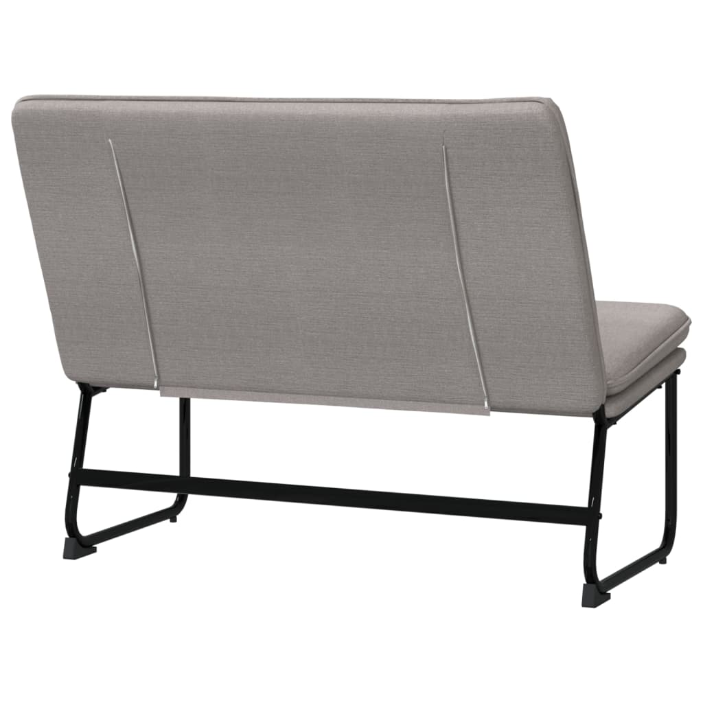 Sitzbank Taupe 100x75x76 cm Stoff