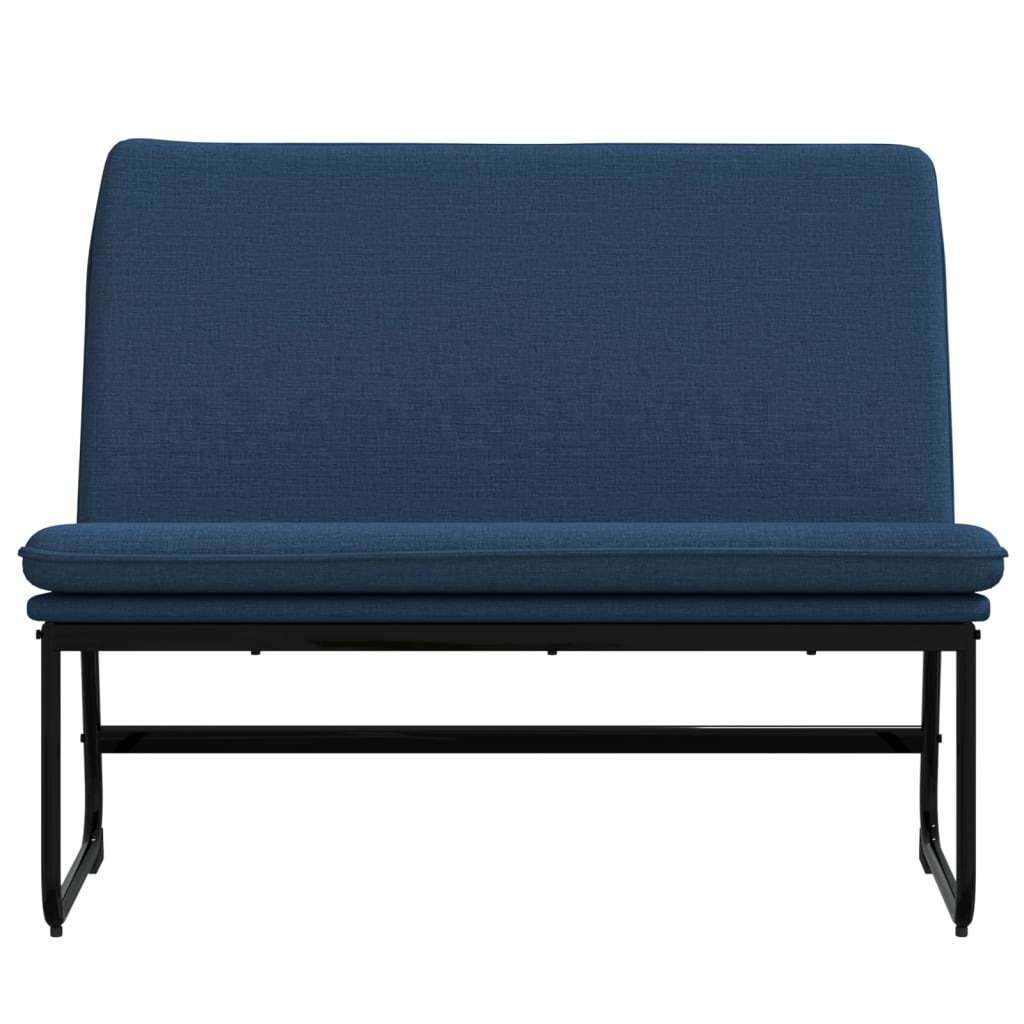 Sitzbank Blau 100x75x76 cm Stoff