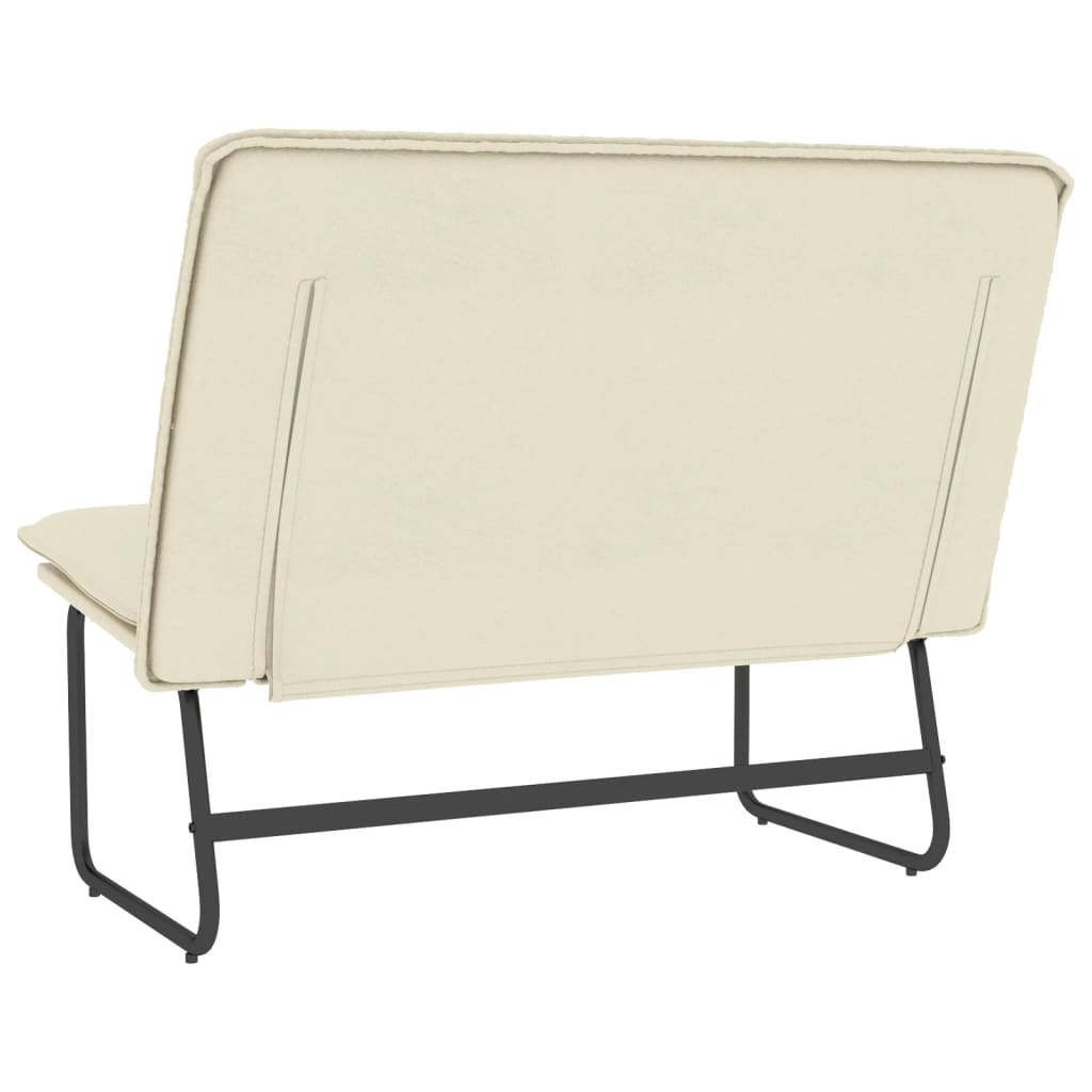 Sitzbank Creme 100x75x76 cm Kunstleder